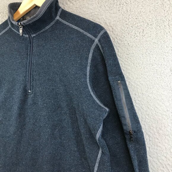 Kuhl Mens Blue Half-Zip Pullover Sweater Fleece size M - Picture 4 of 13